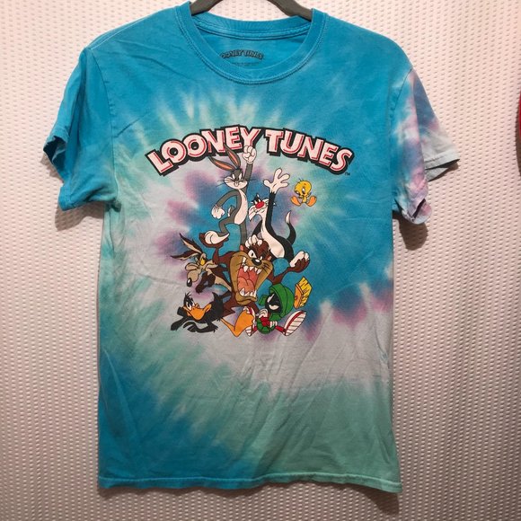 Loony Tunes Tie Dyed Graphic Tee Shirt Size Small - Picture 2 of 6